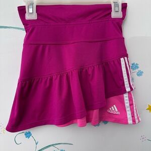 Adidas Hot Pink Girls High Waist Tennis Activewear Skort
